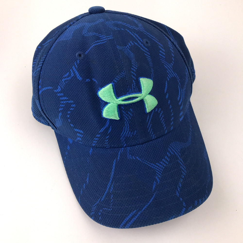 Under Armour dark blue with light blue water pattern youth small hat